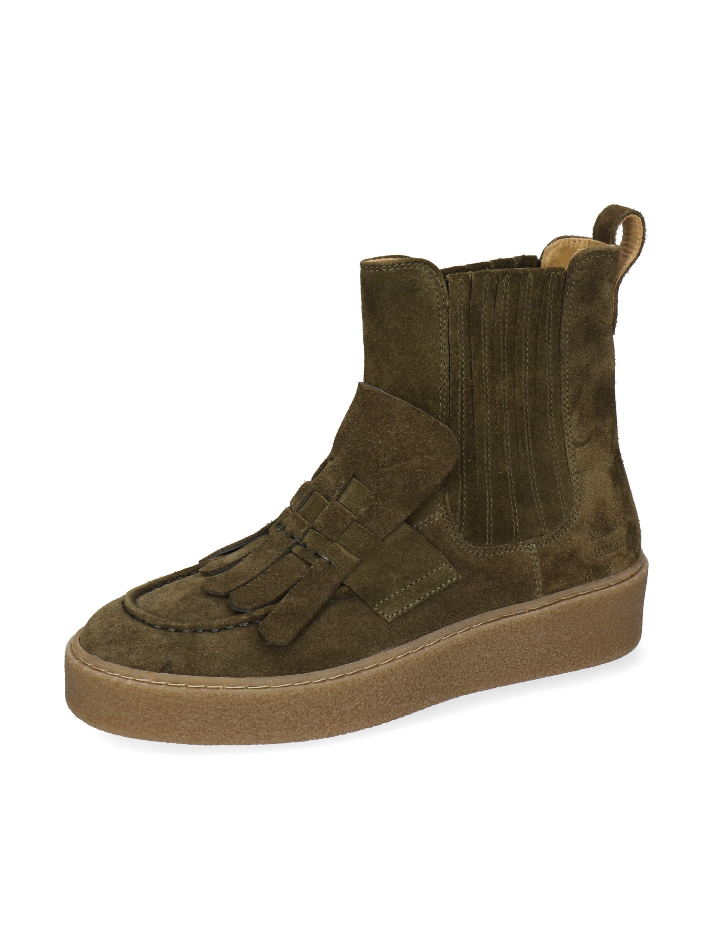 MELVIN & HAMILTON Chelsea Boots 'Farah 3' in Green: front