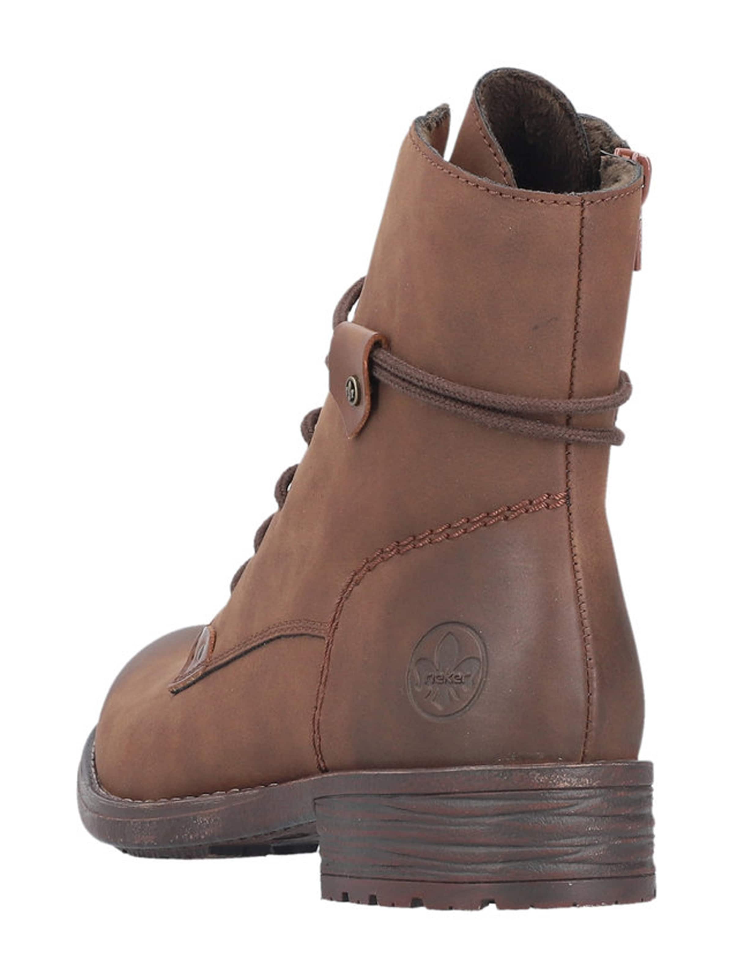 Rieker Šnurovacie členkové čižmy - Hnedá