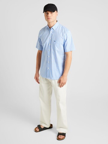 FYNCH-HATTON Regular fit Button Up Shirt 'Summer Vichy' in Blue