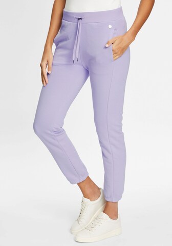 TAMARIS Tapered Pants in Purple: front