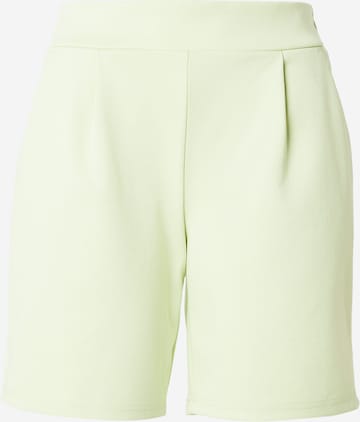 ICHI Обычный Брюки со складками 'IHKate' в Зеленый: спереди