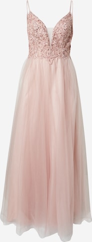 Robe de soirée Laona en rose : devant