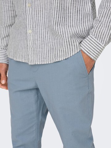 Only & Sons Regular Trousers 'LINUS' in Blue