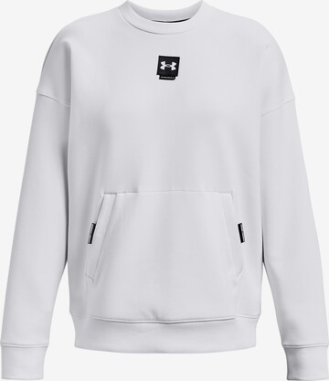 UNDER ARMOUR Athletic Sweatshirt 'Summit Knit' in White: front