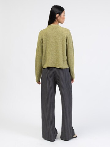 BROKE + SCHÖN Knit Cardigan 'Strickjacke mit Stehkragen' in Green