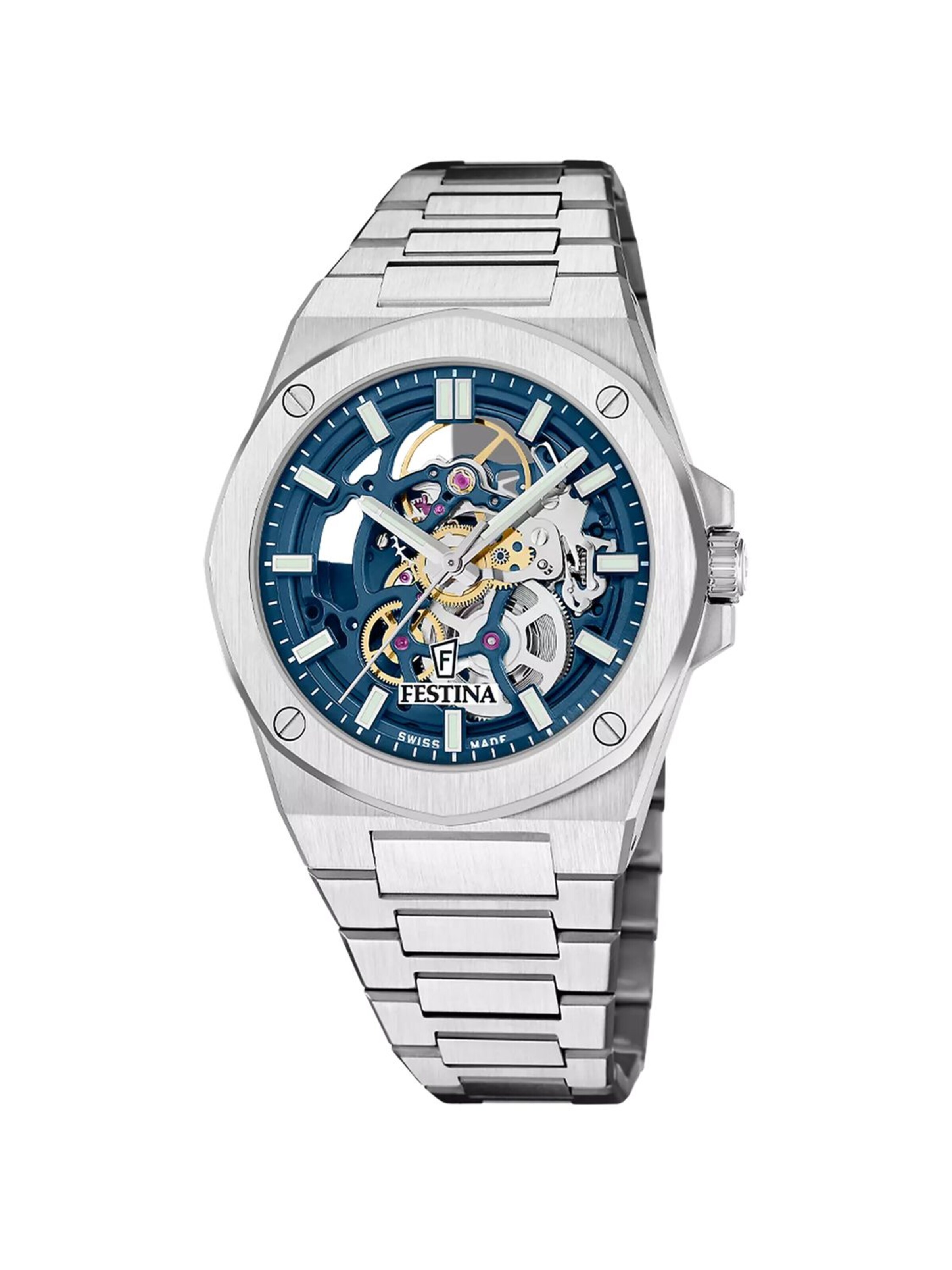 FESTINA - Reloj analógico en azul: frente