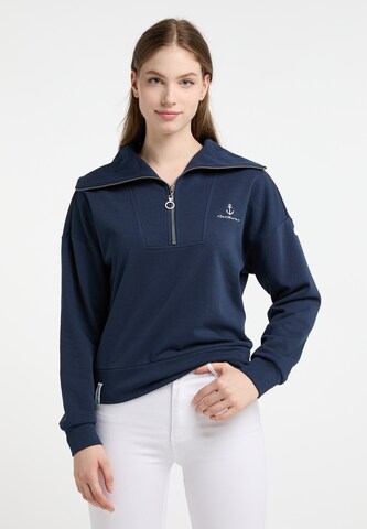 DreiMaster MaritimSweater majica 'Bridgeport' - plava boja: prednji dio