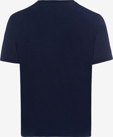 Hanro V-Shirt ' Casuals ' in Blau