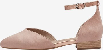 JANA Ballet Flats with Strap in Pink