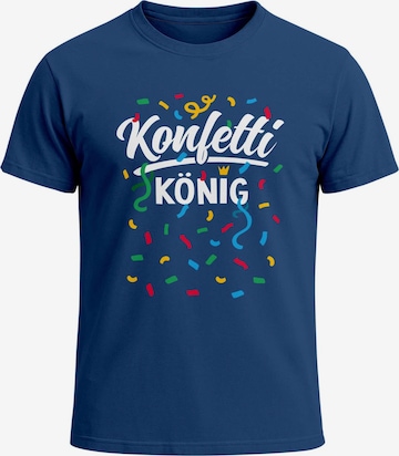 MoonWorks Shirt 'Konfetti König' in Blue: front