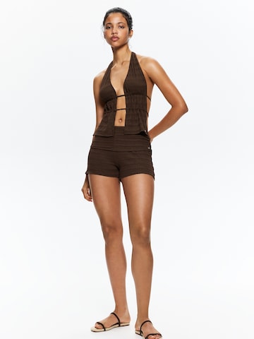Pull&Bear Skinny Nadrág - barna