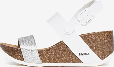 Bayton Sandaler med rem 'Selene' i sort / sølv / hvid, Produktvisning