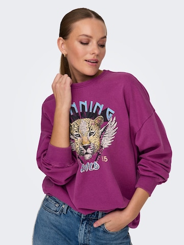ONLY Sweatshirt 'LUCINDA' in Lila