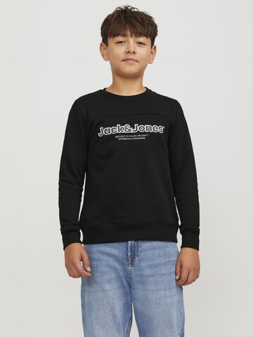 Jack & Jones Junior - Sweatshirt 'Lakewood' em preto: frente
