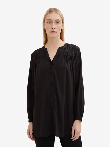 TOM TAILOR Blouse in Zwart: voorkant