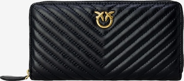 PINKO - Cartera 'RYDER ZIP AROUND SHEEP NAPPA CHEVRON 100250 A0GK' en negro: frente