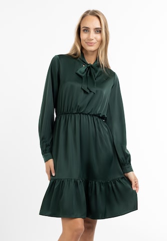 usha BLACK LABEL Shirt Dress in Green: front