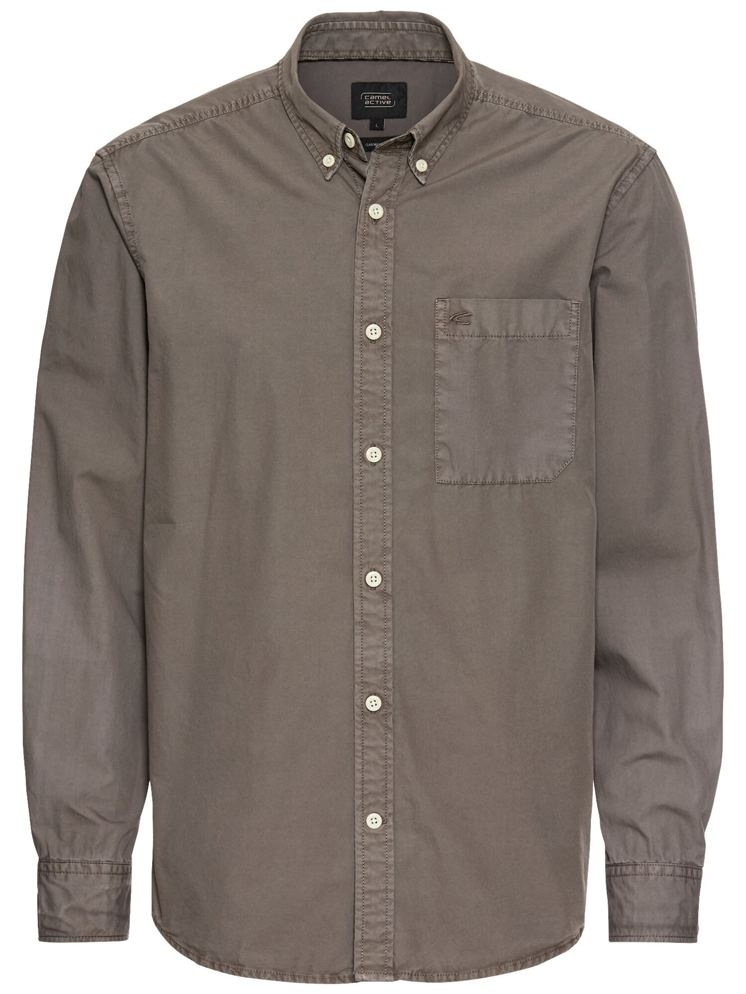 CAMEL ACTIVE Regular fit Button Up Shirt in Grey: front