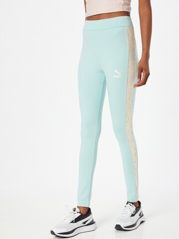 PUMA Skinny Leggings in Blue: front