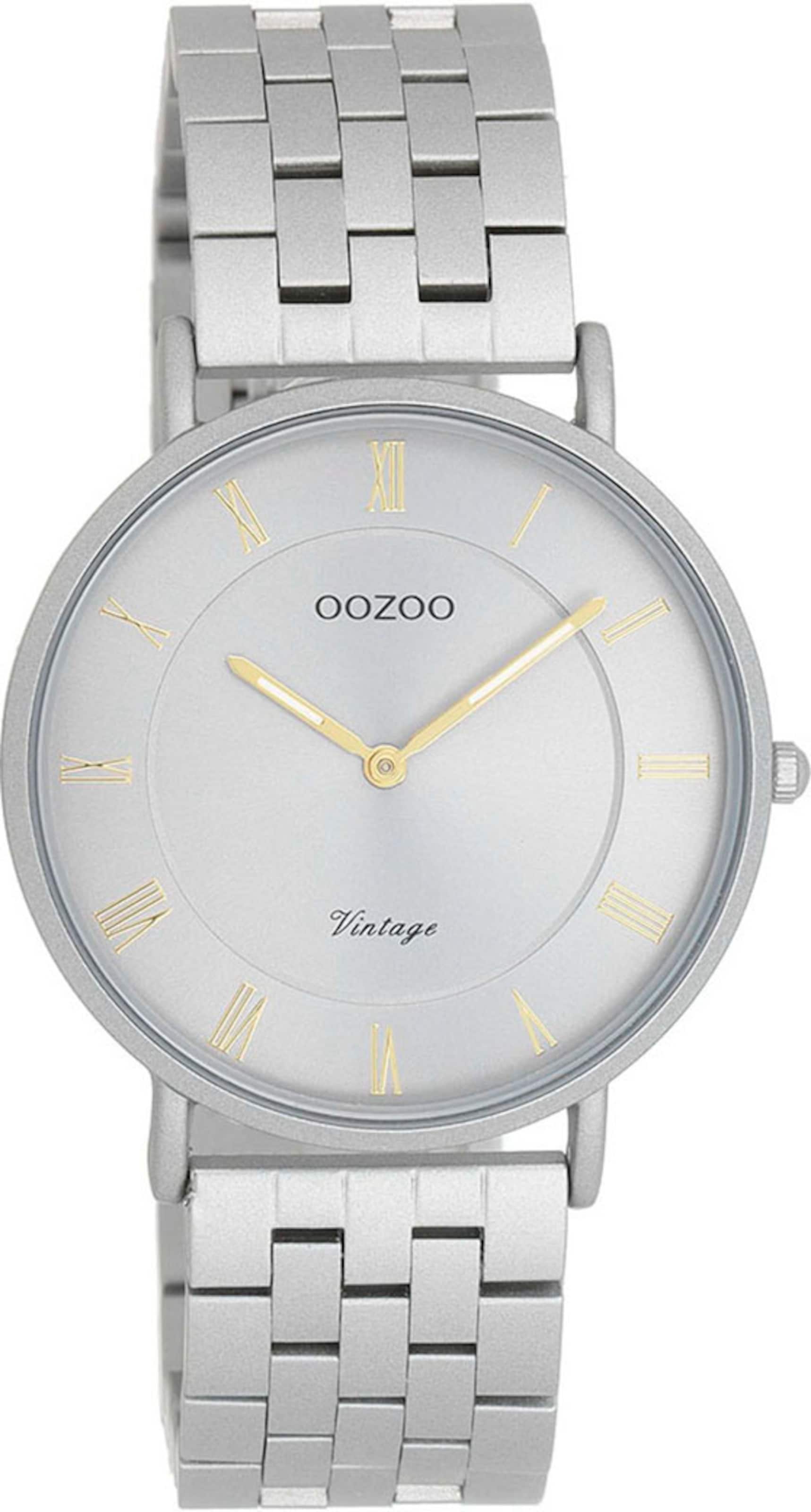 OOZOO Analog Watch in Silver: front