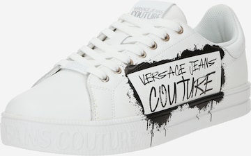 Sneaker bassa 'FONDO COURT 88' di Versace Jeans Couture in bianco: frontale