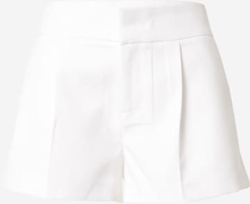 Gina Tricot - Regular Calças com pregas 'Tammie' em branco: frente