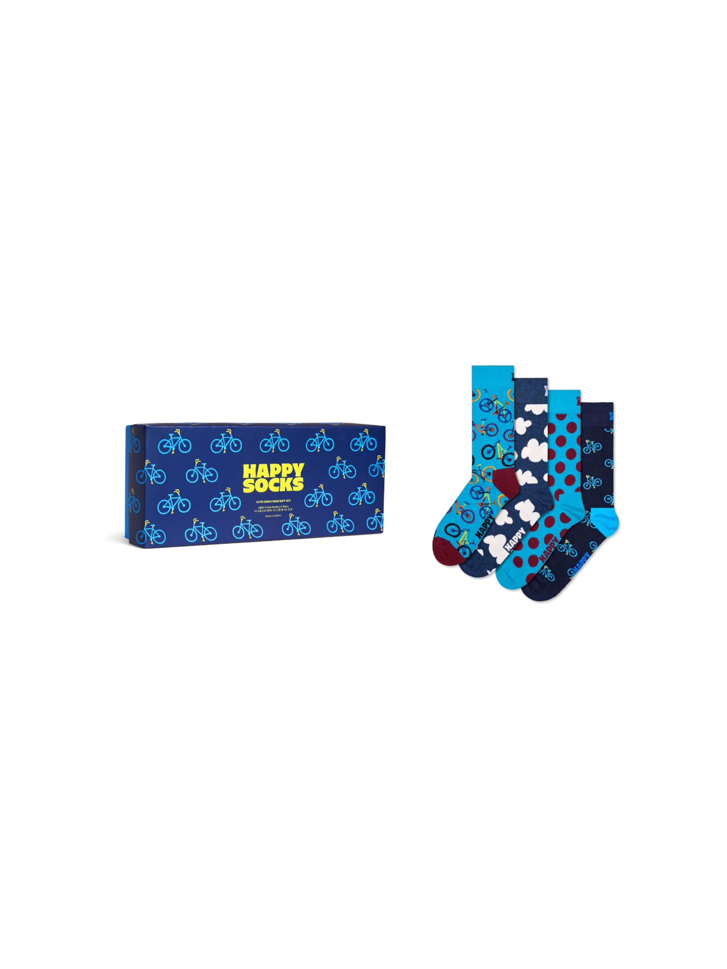 Happy Socks Sokker '4-Pack Bike Socks Gift Set' i blå, Produktvisning