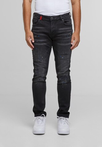 2Y Premium Slimfit Jeans 'Leonardo' in Schwarz: Vorderseite