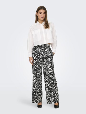 ONLY Wide leg Broek in Zwart