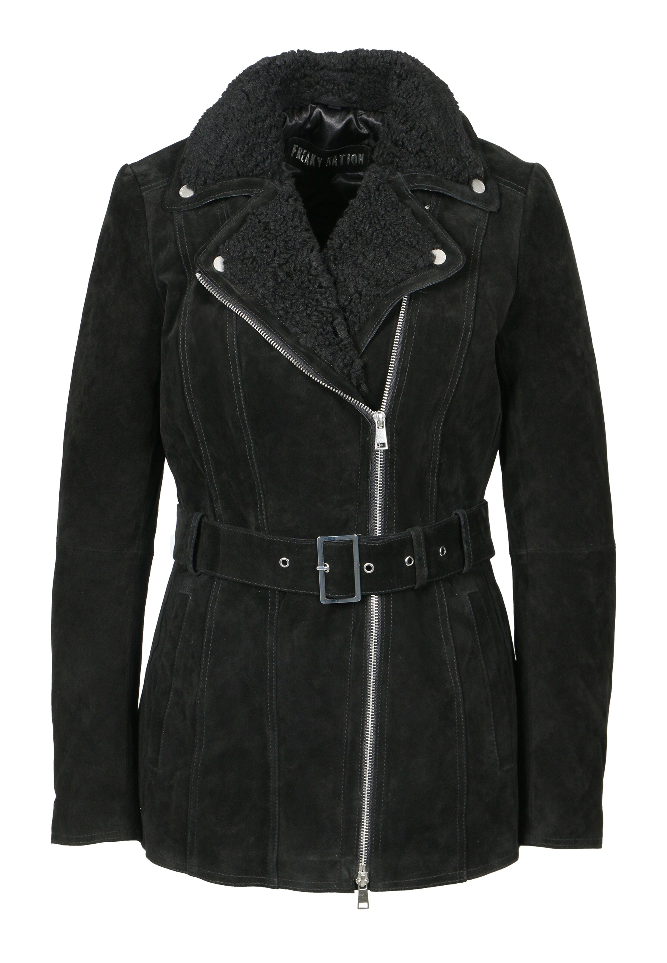 FREAKY NATION Mantel ' Shaina-FN ' in Schwarz: Vorderseite