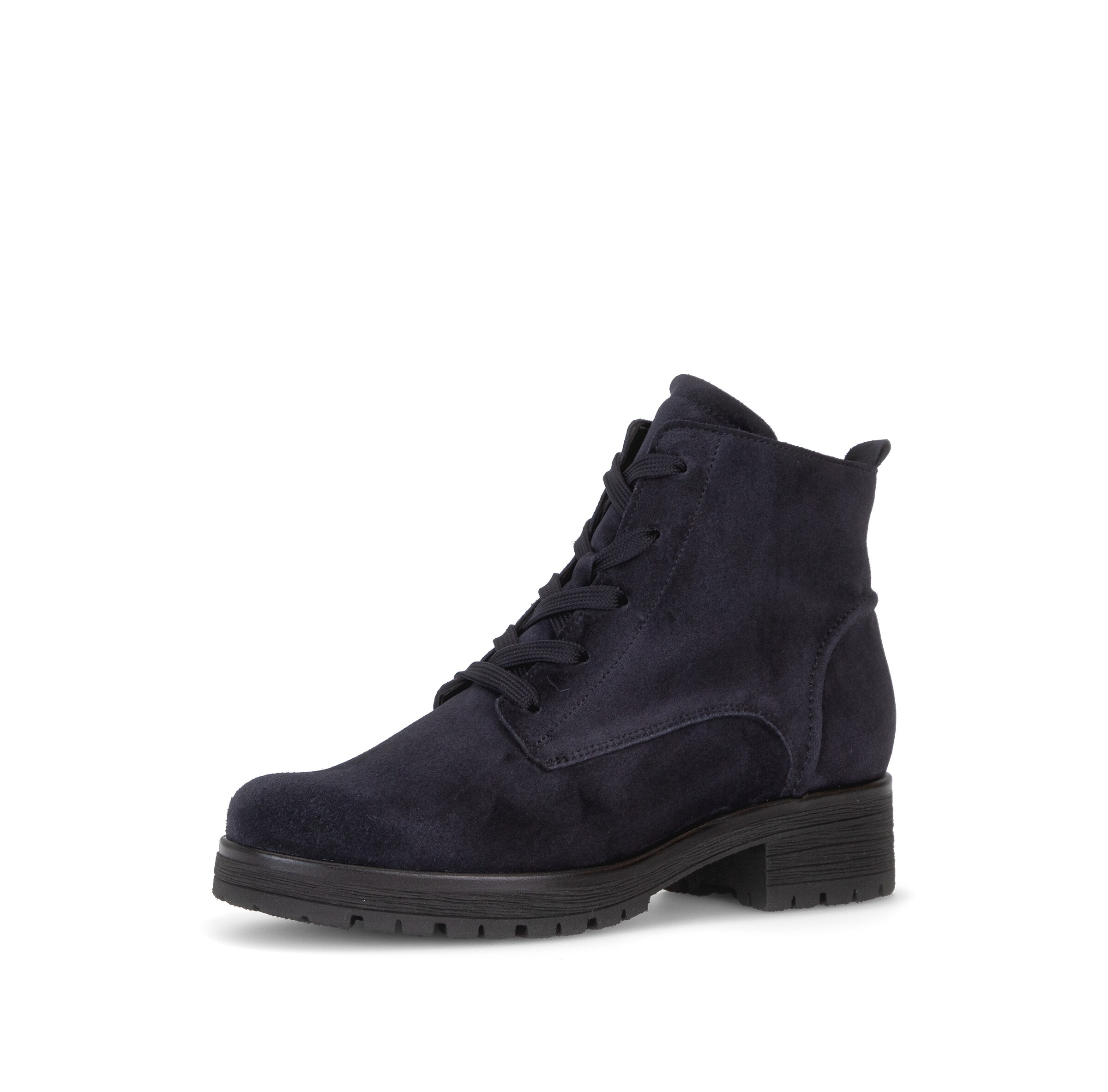 GABOR Lace-Up Ankle Boots in Blue: front