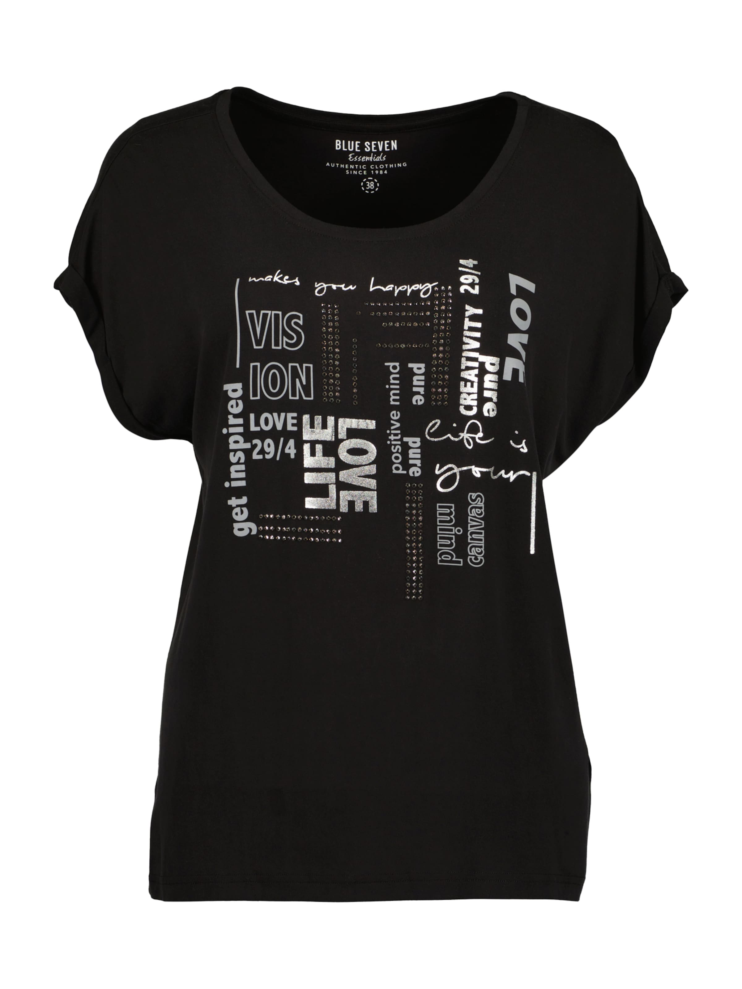 BLUE SEVEN Μπλουζάκι σε μαύρο: μπροστά
