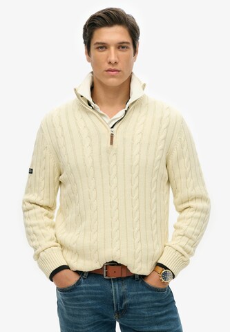 Pull-over Superdry & Co en beige : devant
