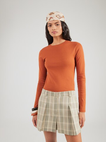 TOPSHOP Shirt 'EVERYDAY' in Bruin: voorkant