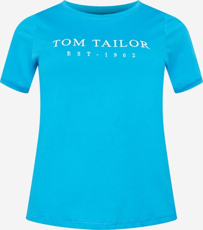 Tricou Tom Tailor Women + pe albastru deschis / alb, Vizualizare produs