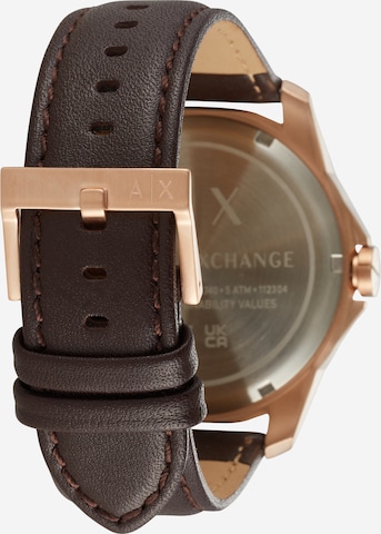 ARMANI EXCHANGE Zegarek analogowy w kolorze brązowy
