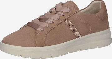 CAPRICE Athletic Lace-Up Shoes in Beige: front