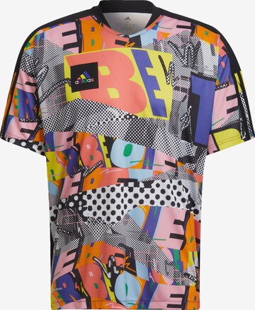 T-Shirt fonctionnel 'Tiro Pride' ADIDAS PERFORMANCE en mélange de couleurs : devant