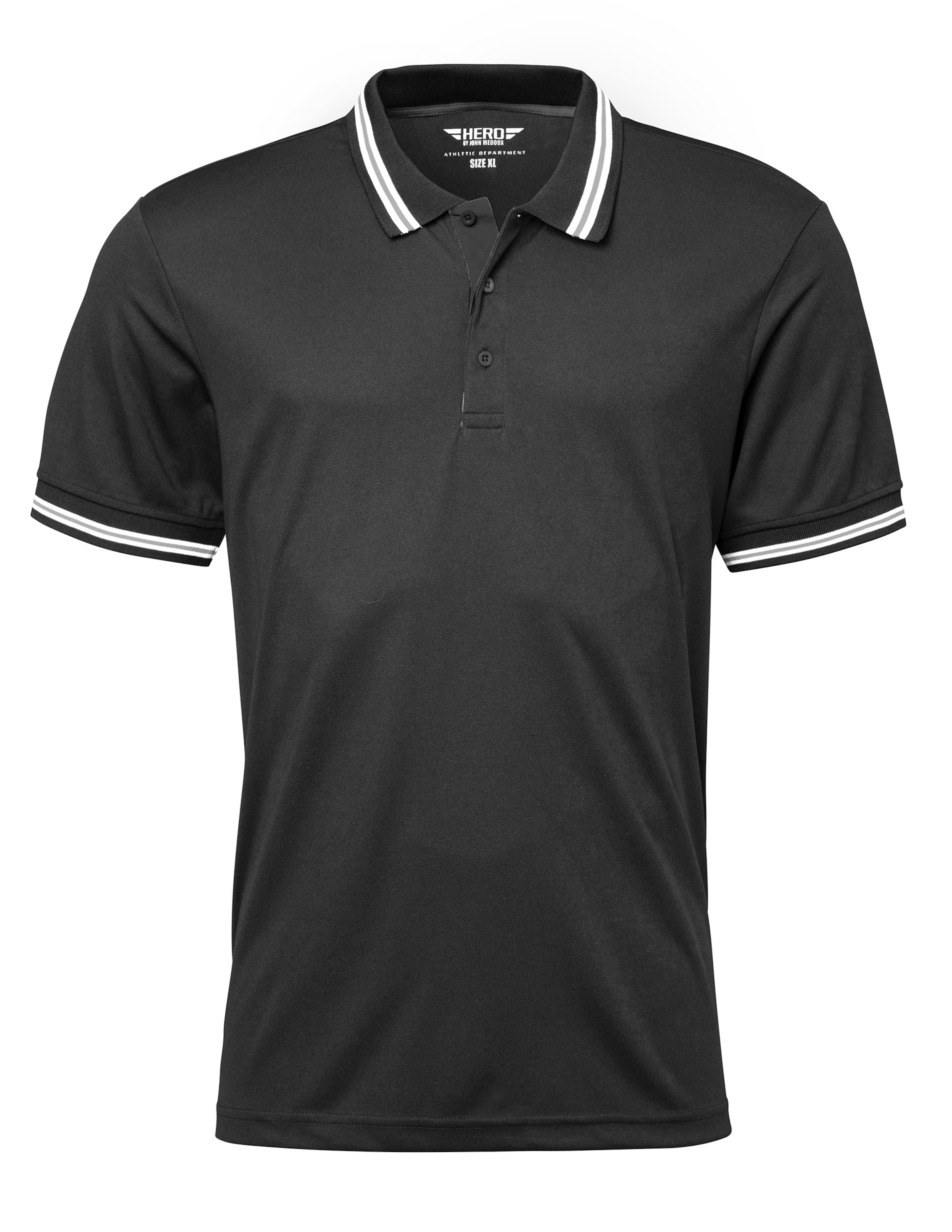 Hero Poloshirt 'PHIL' in Schwarz: Vorderseite