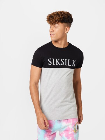 SikSilk Shirt in Grijs: voorkant
