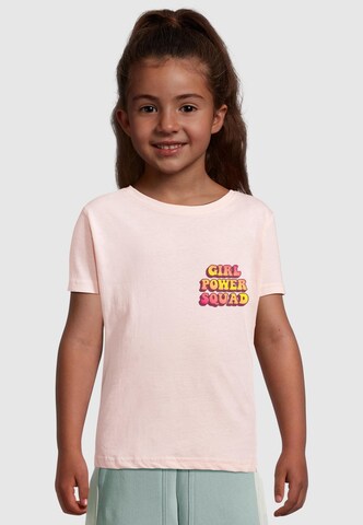 Maglietta 'Girl Power Squad' di Merchcode in rosa: frontale