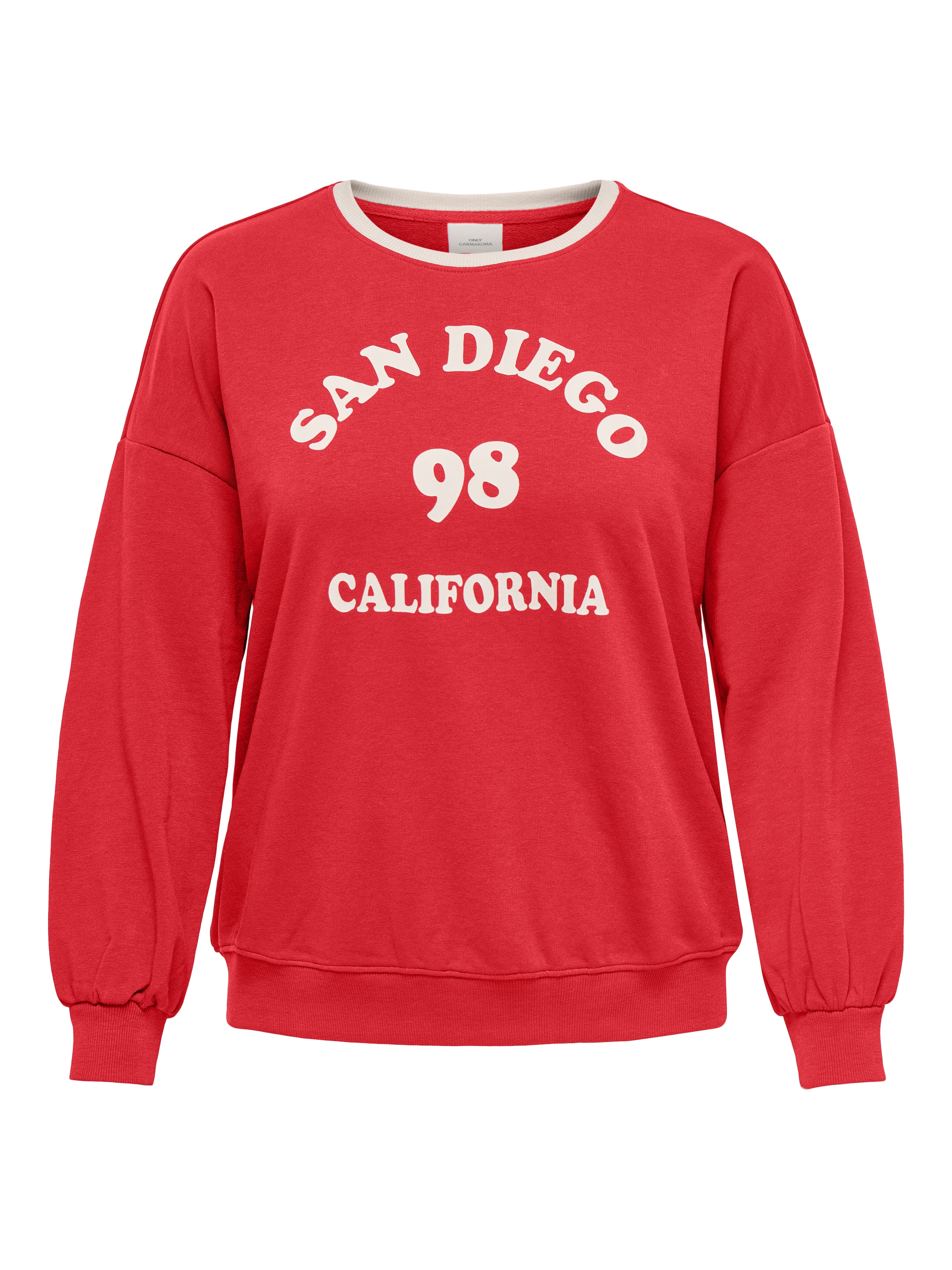 ONLY Carmakoma Sweatshirt 'CARDamia' in Red: front