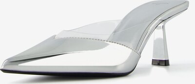 Bershka Mules in Silver / Transparent, Item view