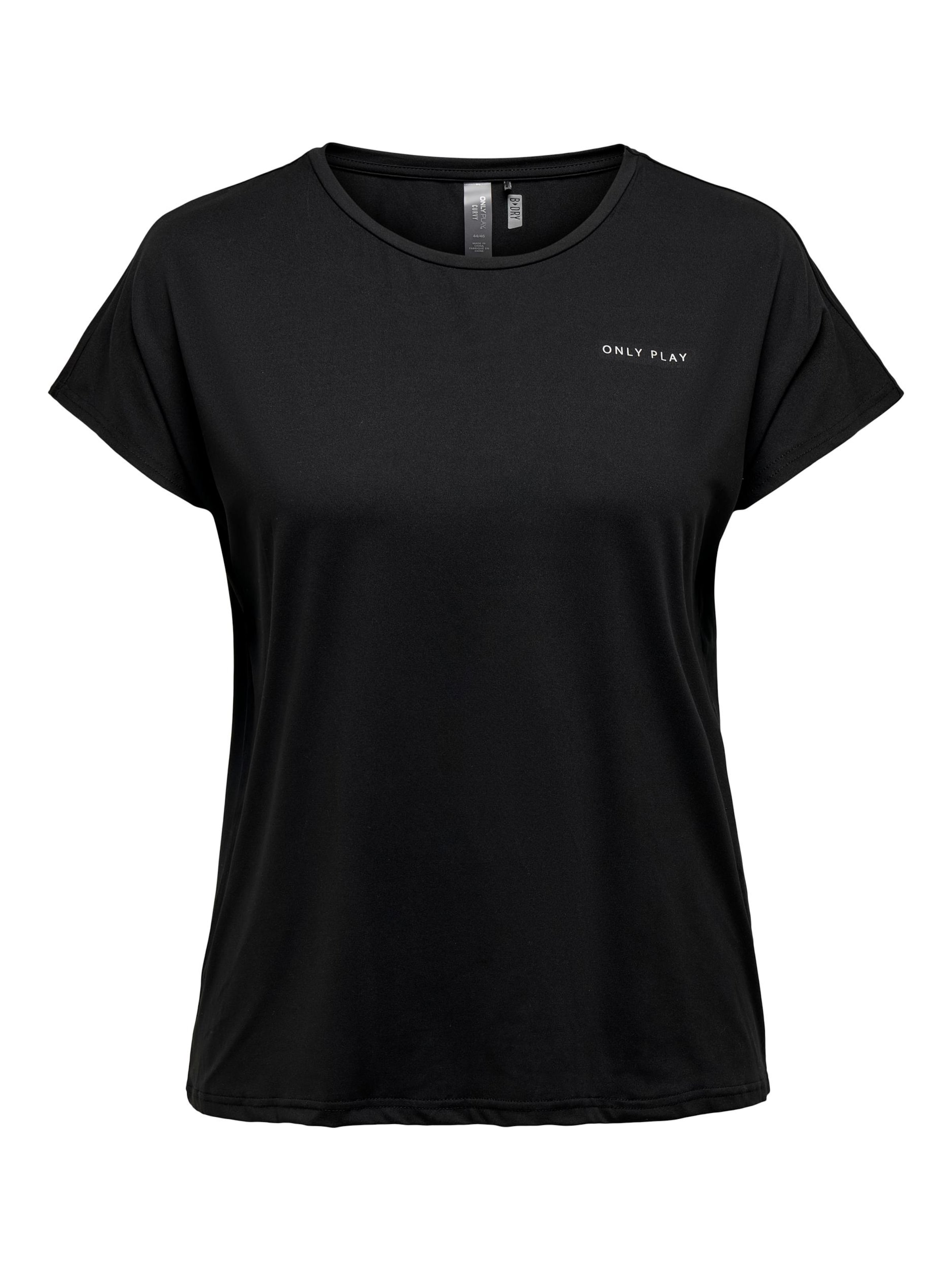 Only Play Curvy Performance shirt 'Aubree' in Black: front