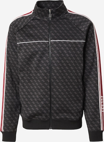 GUESS - Sudadera con cremallera deportiva 'PARIMO' en negro: frente