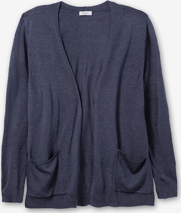 SHEEGO Knit Cardigan in Blue: front