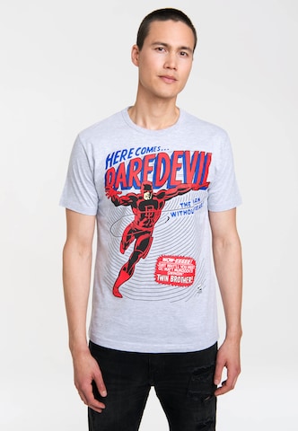 LOGOSHIRT Shirt 'Daredevil' in Grijs: voorkant