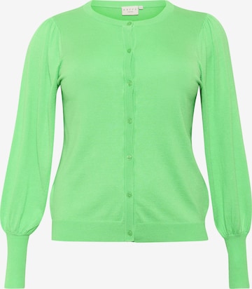 KAFFE CURVE Strickjacke 'Lazzy' in Grün: Vorderseite