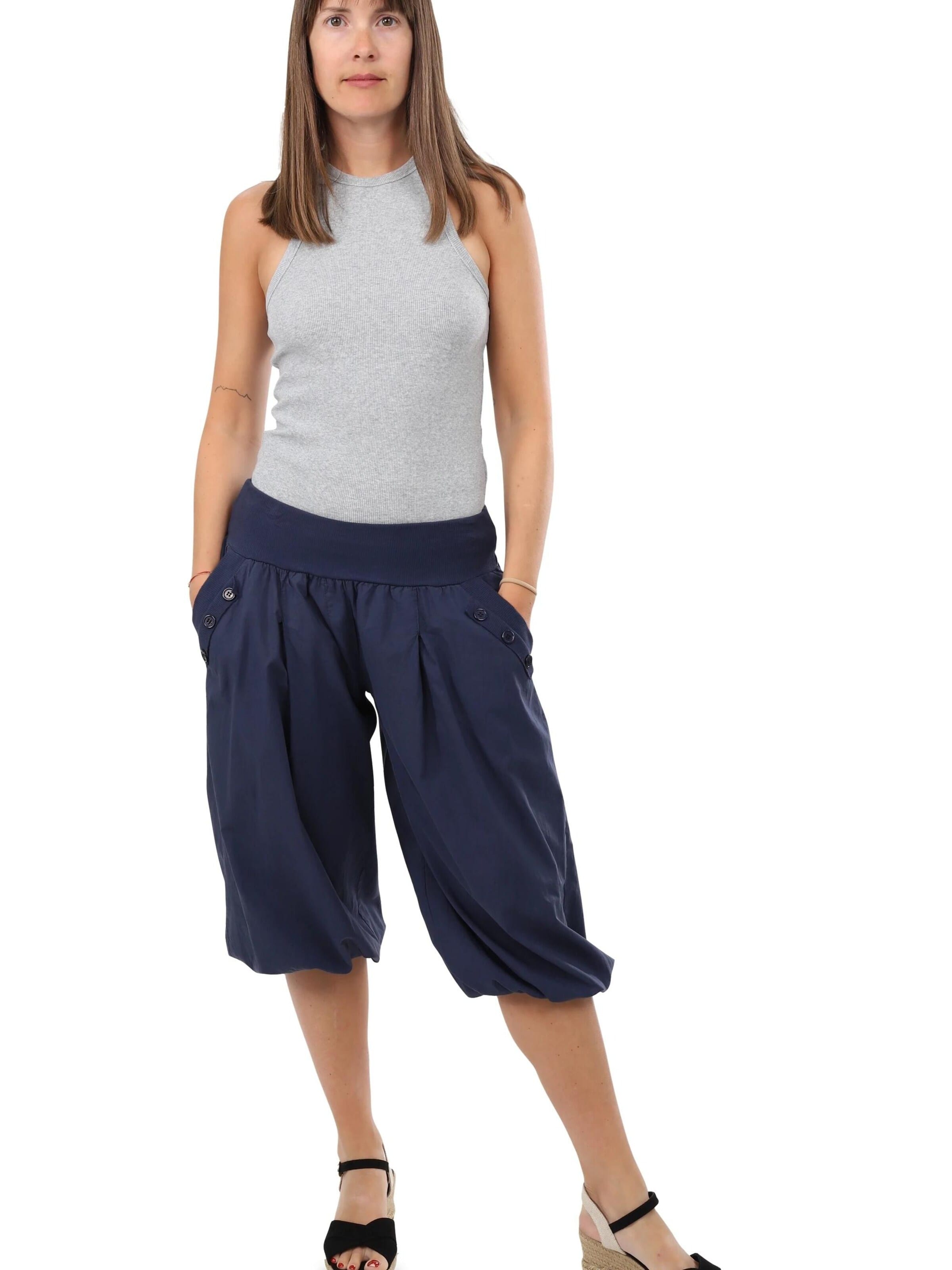 malito more than fashion Loose fit Harem Pants in Blue