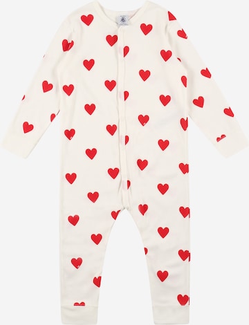 PETIT BATEAU Dungarees 'Dors' in White: front